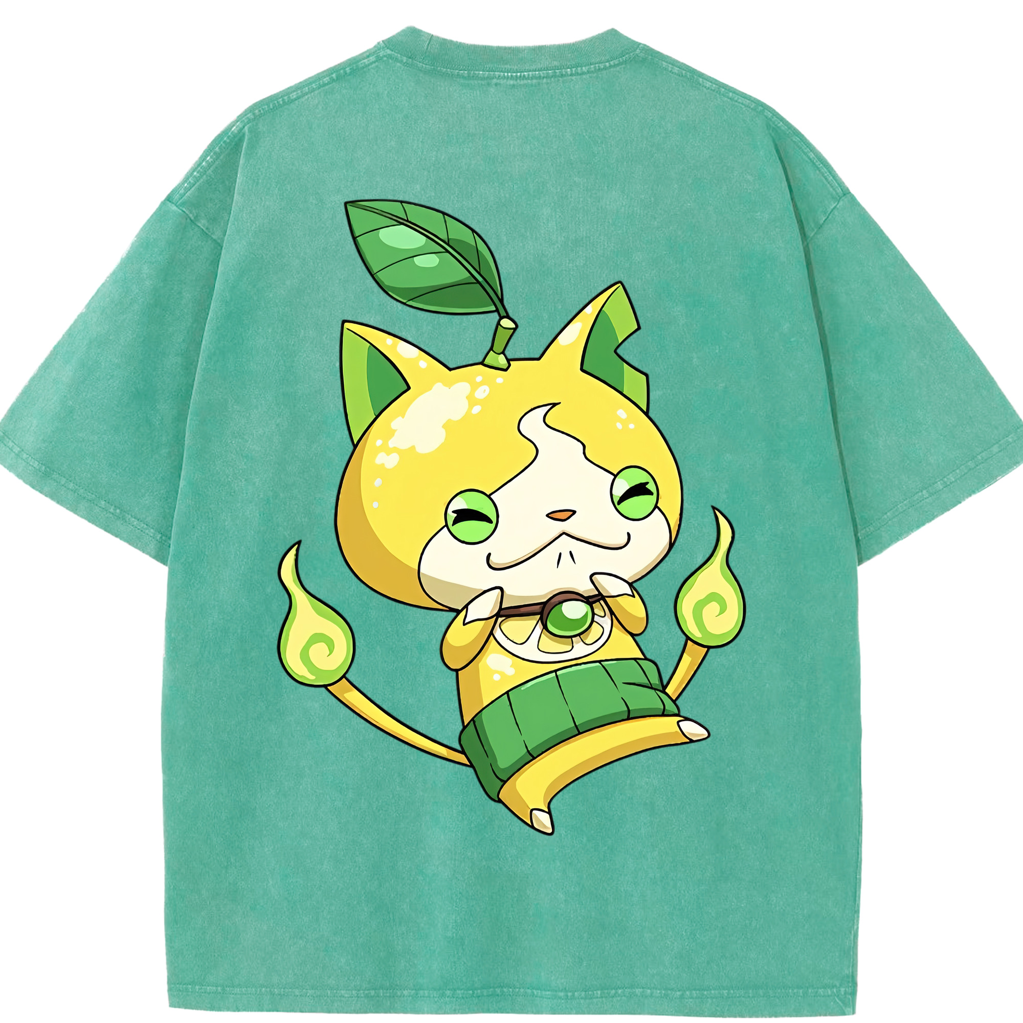 （画像用） 妖怪ウォッチ Yo-kai Watch 綿100% ヴィンテージ風 半袖Tシャツ（背面プリント）